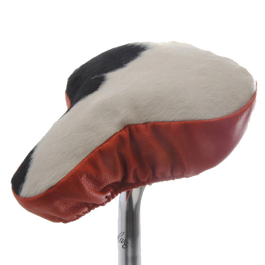 Pucci Luxury Saddle Cover - Orange Leather & Cow Hide