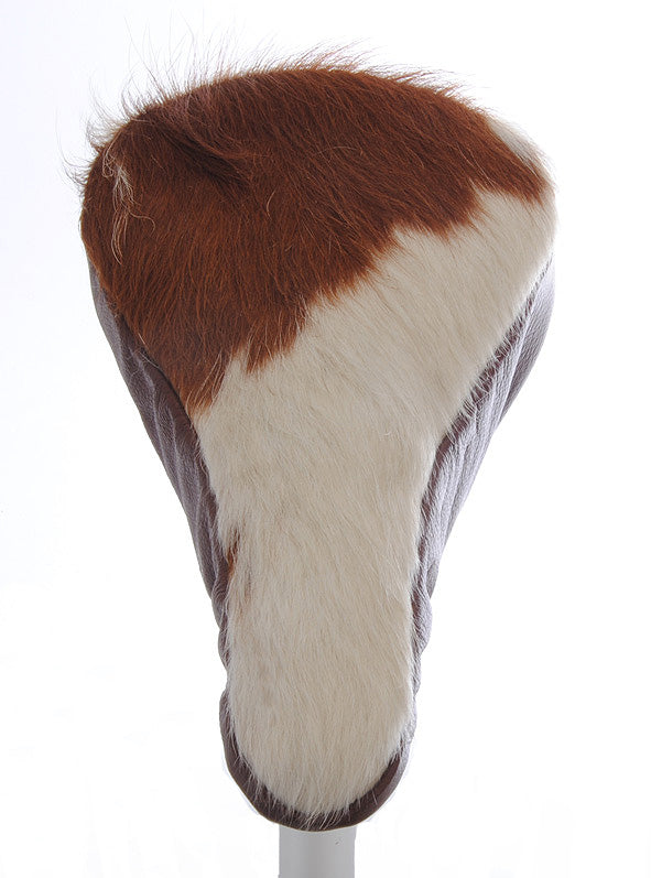 Rambo Luxury Saddle Cover - Brown Cow Hide
